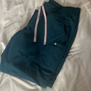 Figs Caribbean blue Yola skinny scrub pants size XL petite